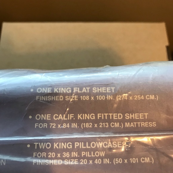 Signature Cal King 4 Piece Sheet Set Floral Deep Pocket Cotton Blend Sealed NEW - Picture 4 of 5